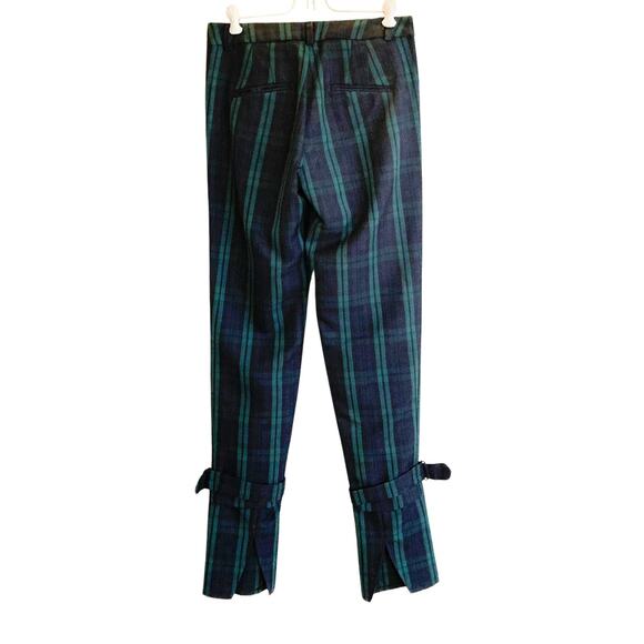 Y2k Tartan Trousers Like New, Belt Ankle, Size Medium - Picture 3 of 8